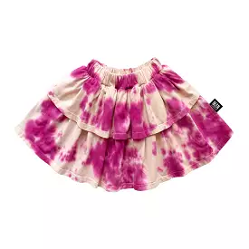 LMH Shocking Pink Tie Dyed Layered Skirt