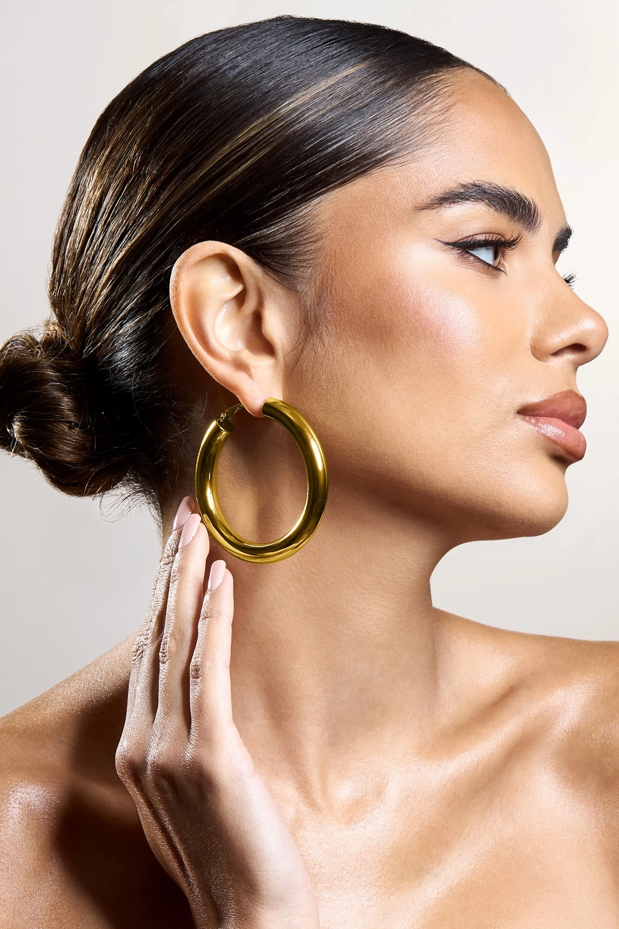 Logan | Gold Chunky Hoop Earrings