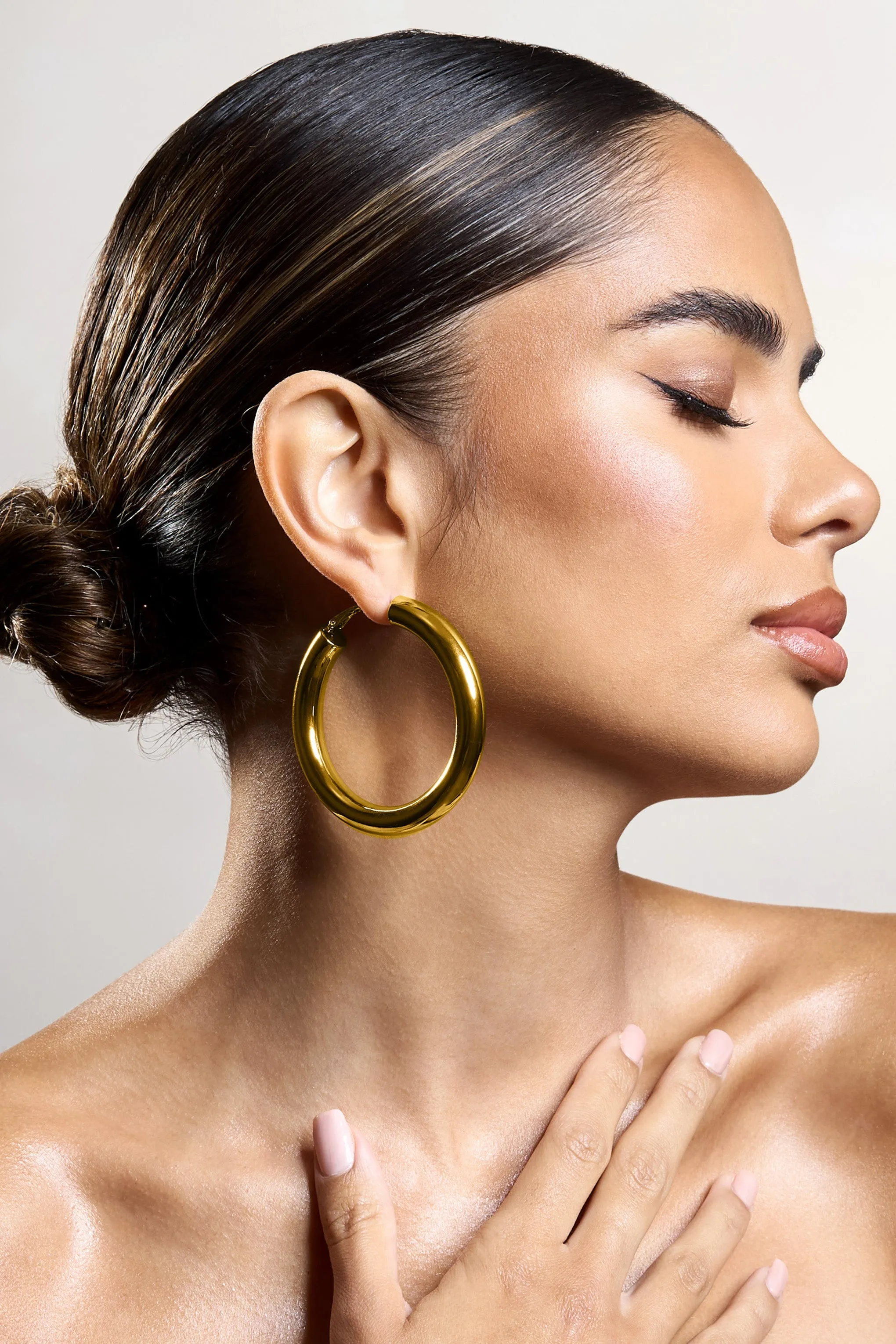 Logan | Gold Chunky Hoop Earrings