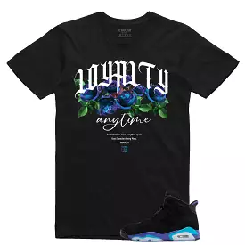 Loyalty Rose Tee (Blk/Aqua/Prp)