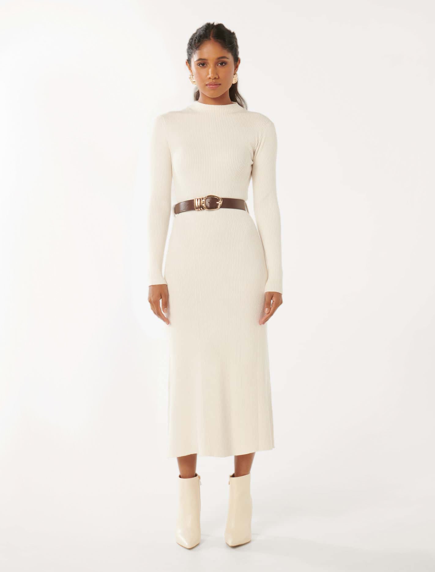 Luisa Petite Fit And Flarebelted Midi Dress