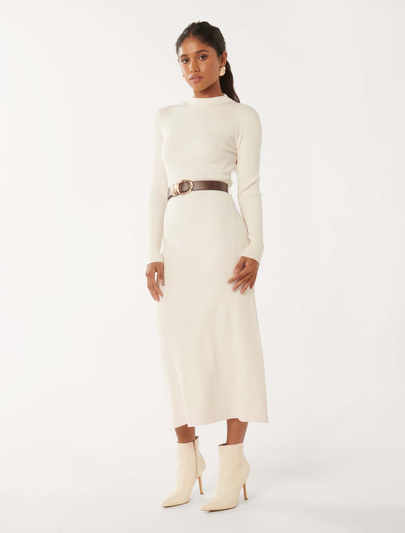 Luisa Petite Fit And Flarebelted Midi Dress