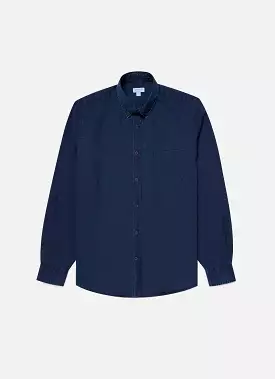 Men's Button Down Denim Shirt in Indigo