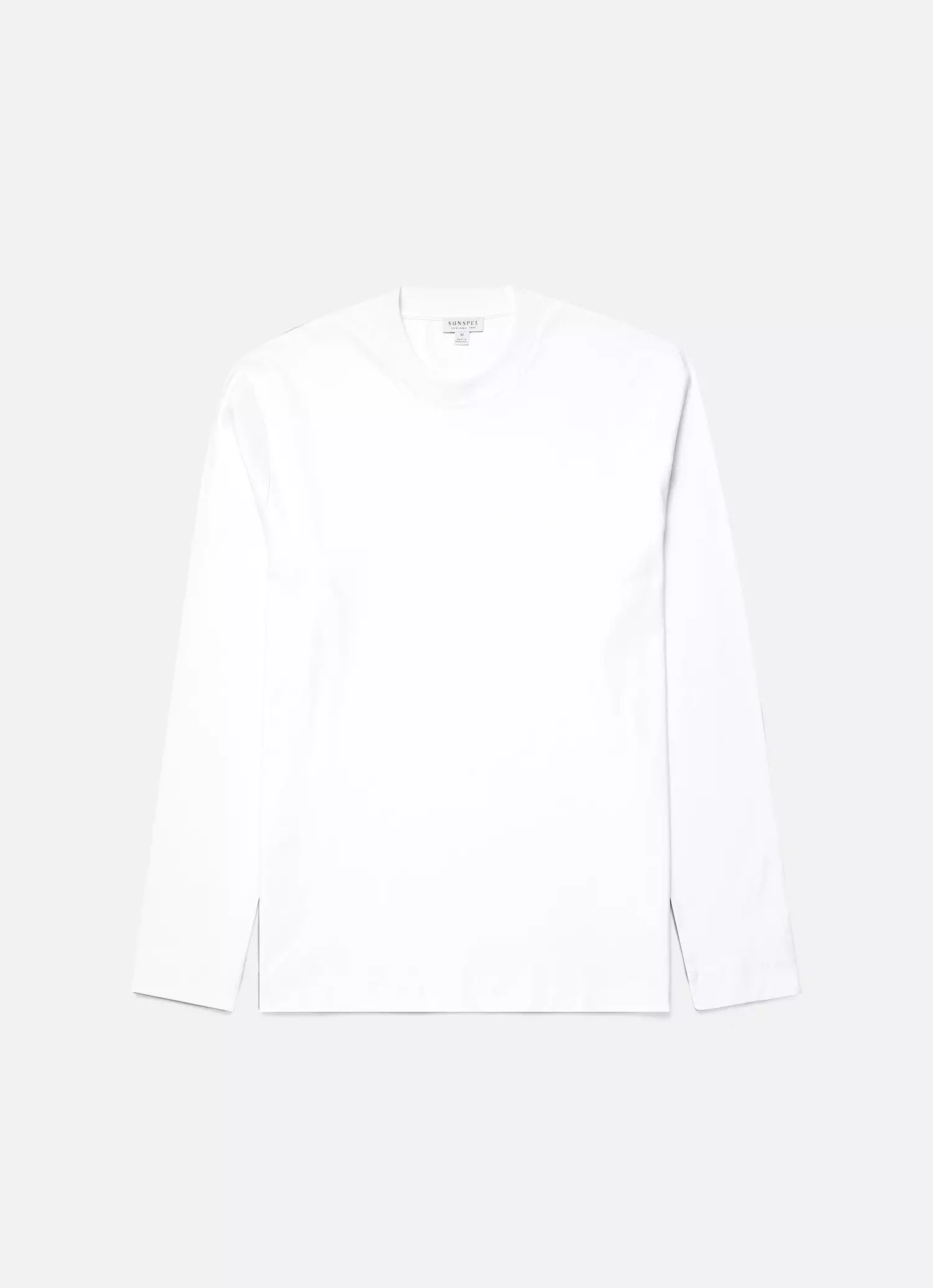 Men's Carbon Brushed Long Sleeve T-shirt in White