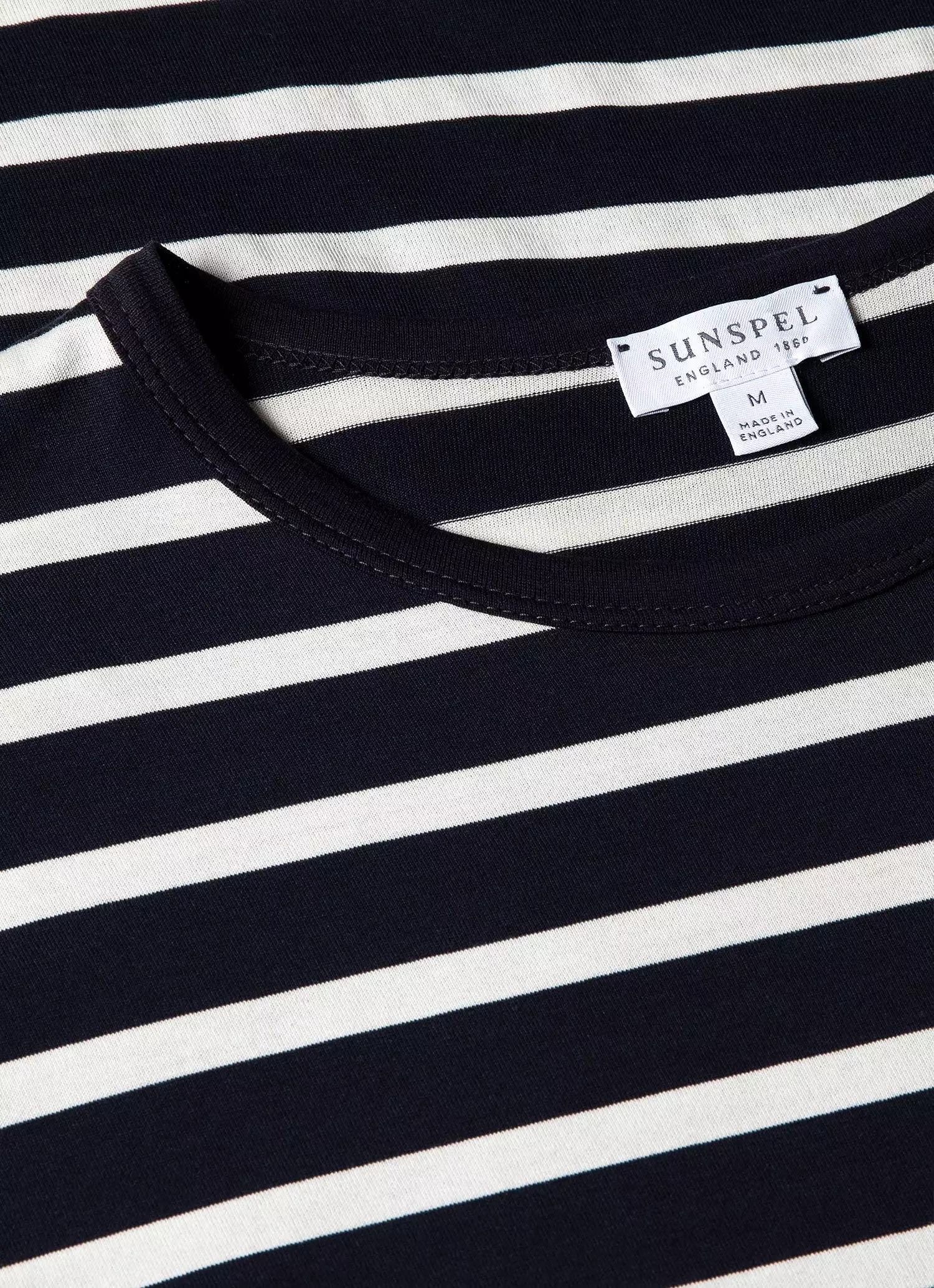 Men's Classic T-shirt in Navy/Ecru Breton Stripe