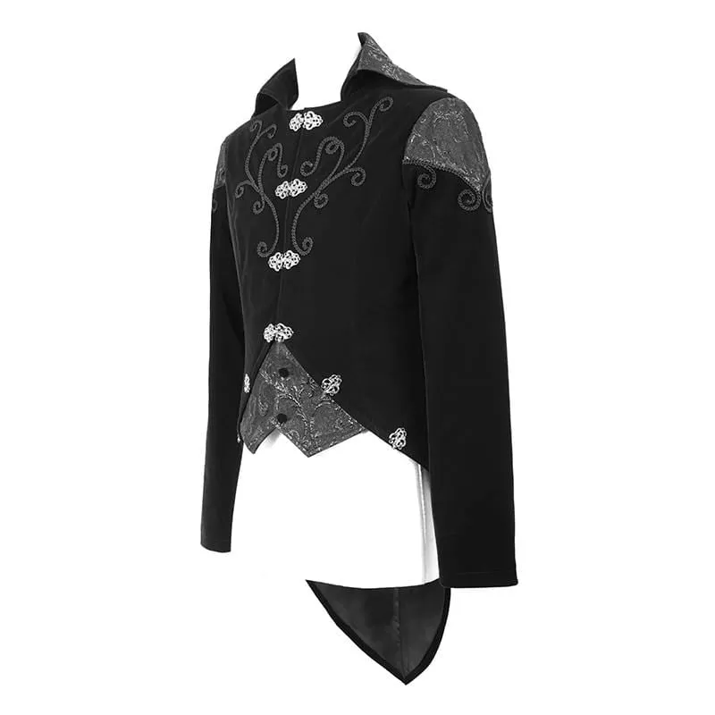 Men's Gothic Chinese Button Velet Jackets