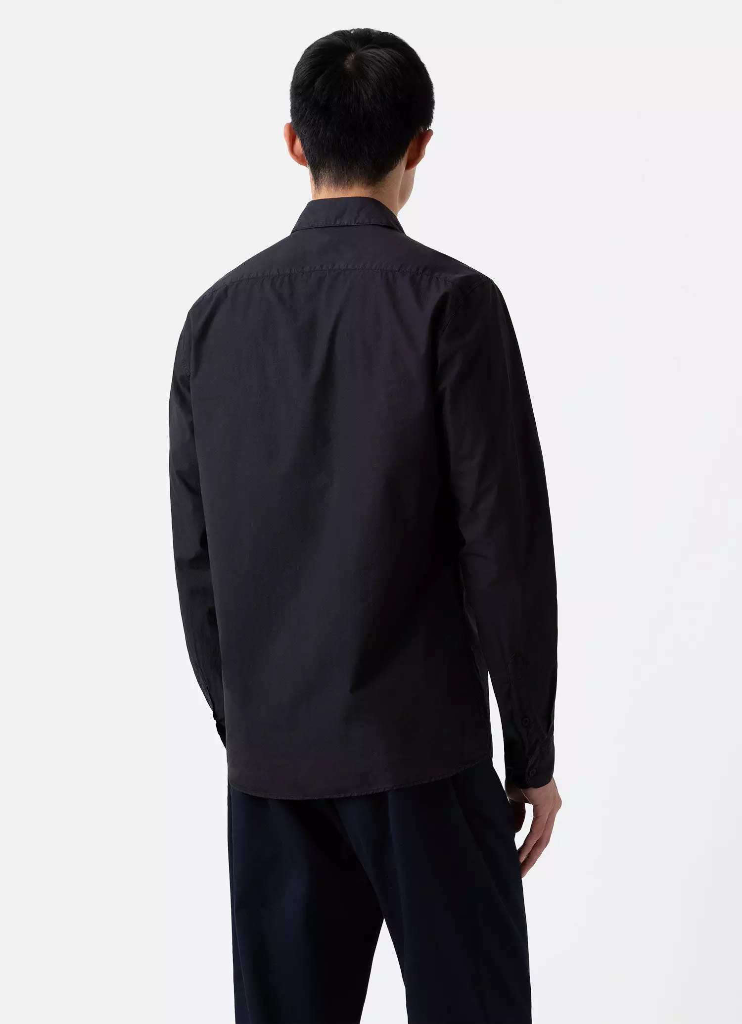 Men's Lightweight Poplin Shirt in Black