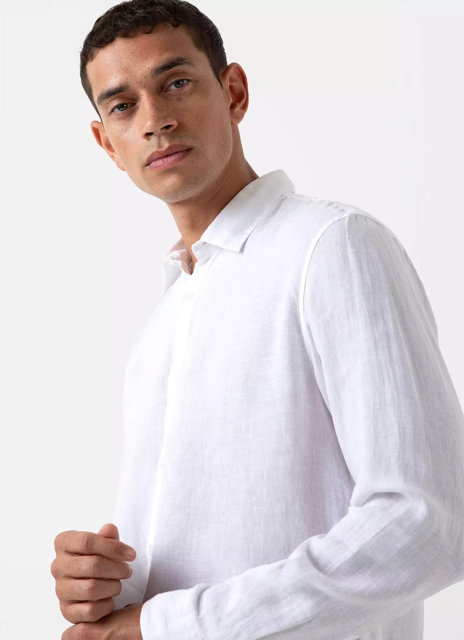 Men's Linen Shirt in White