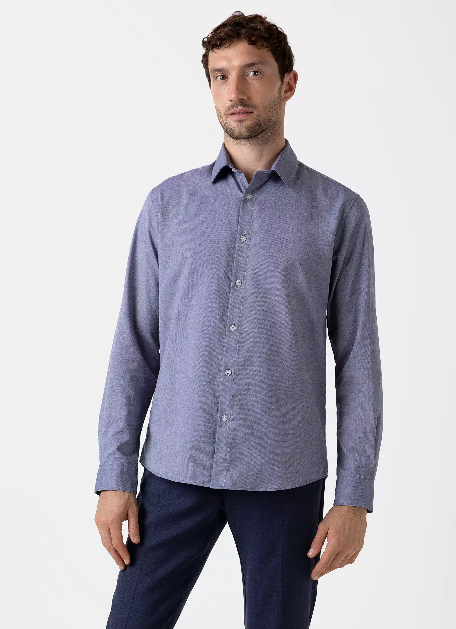 Men's Oxford Shirt in Dark Blue