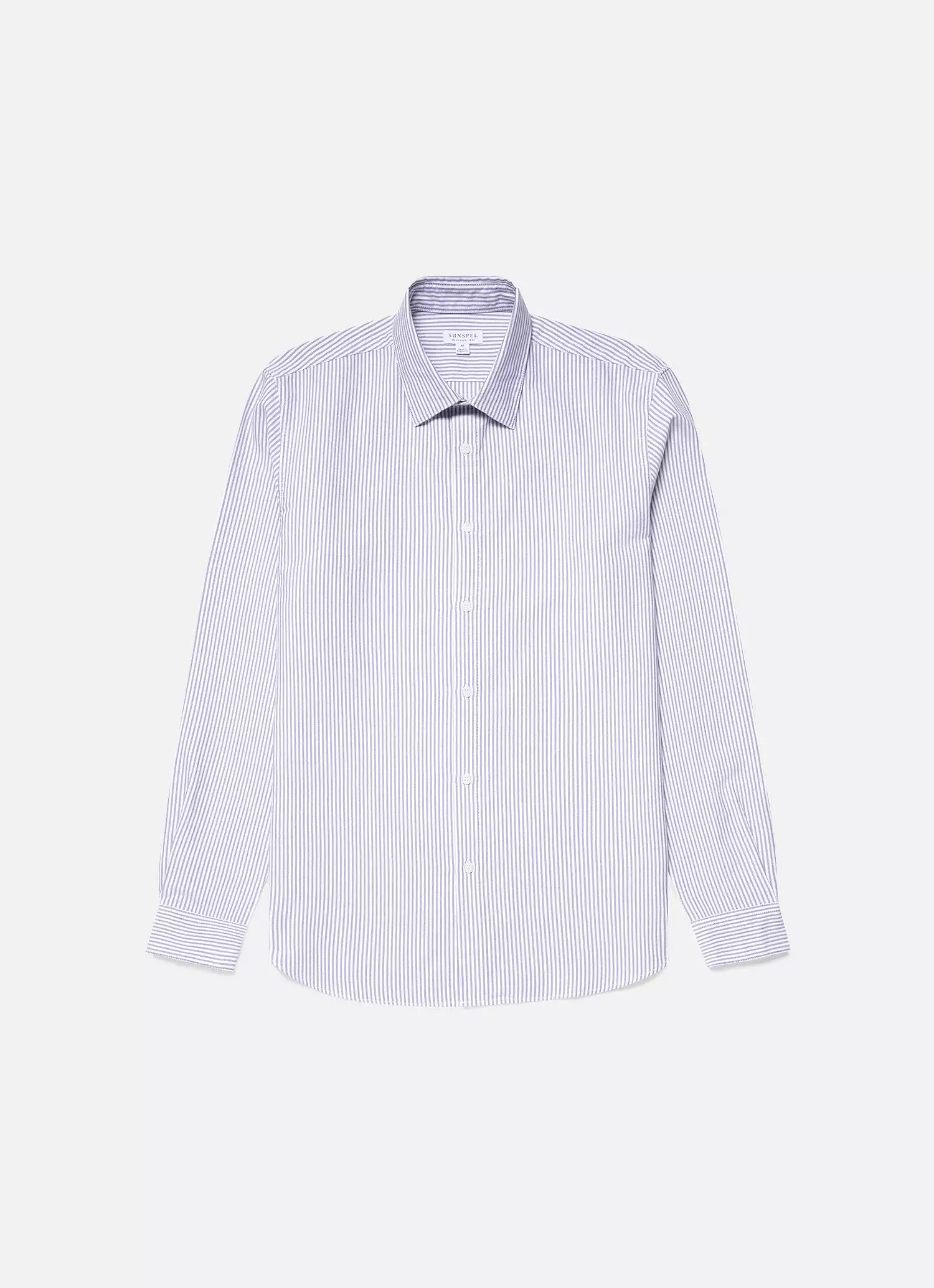 Men's Oxford Stripe Shirt in White/Navy Oxford Stripe