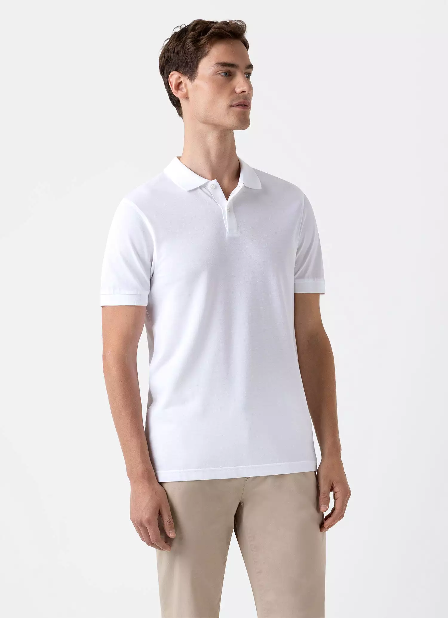 Men's Piqué Polo Shirt in White