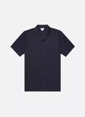 Men's Riviera Camp Collar Shirt in Navy