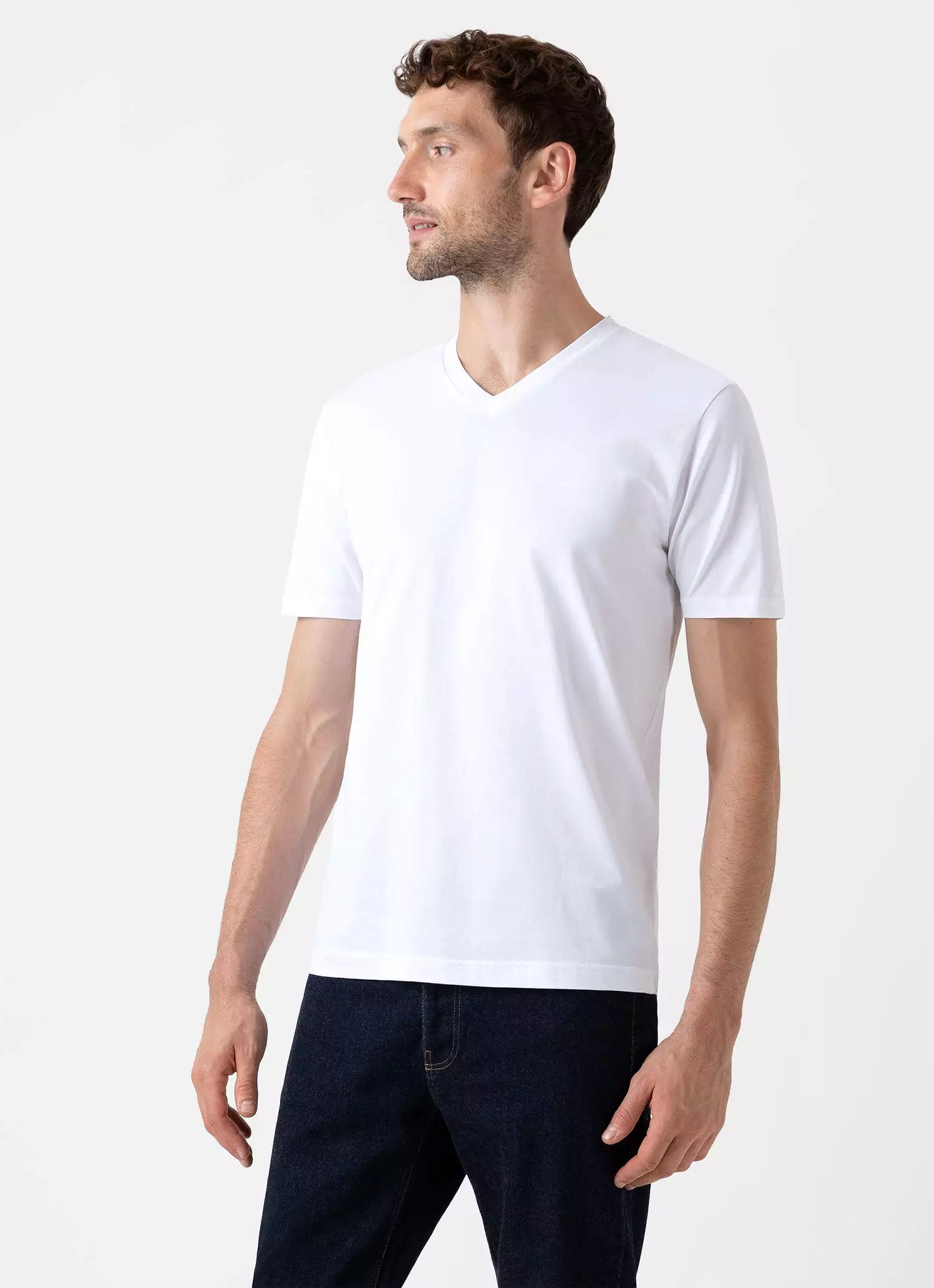 Men's Riviera V-neck T-shirt in White