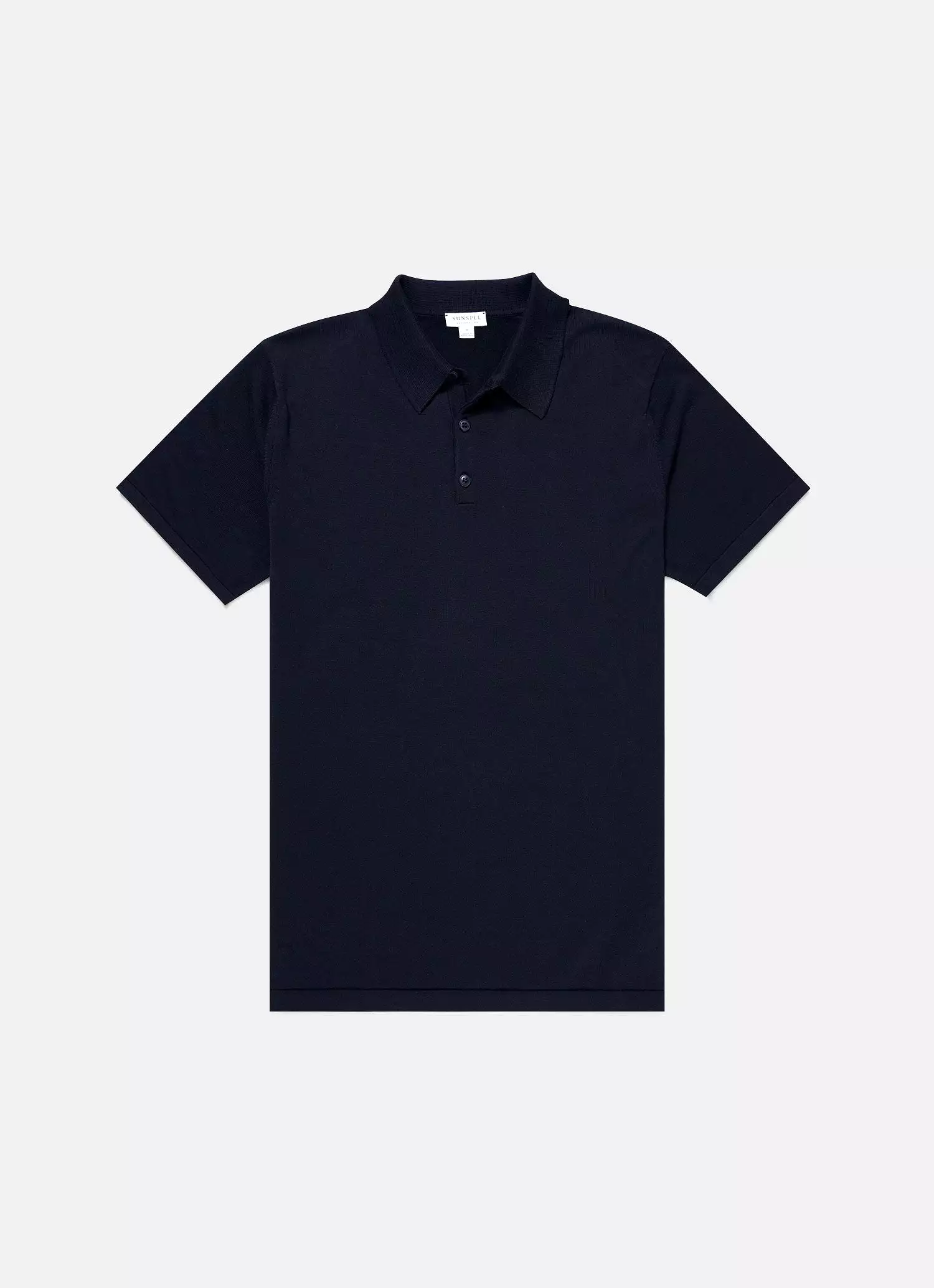 Men's Sea Island Cotton Polo Shirt in Light Navy