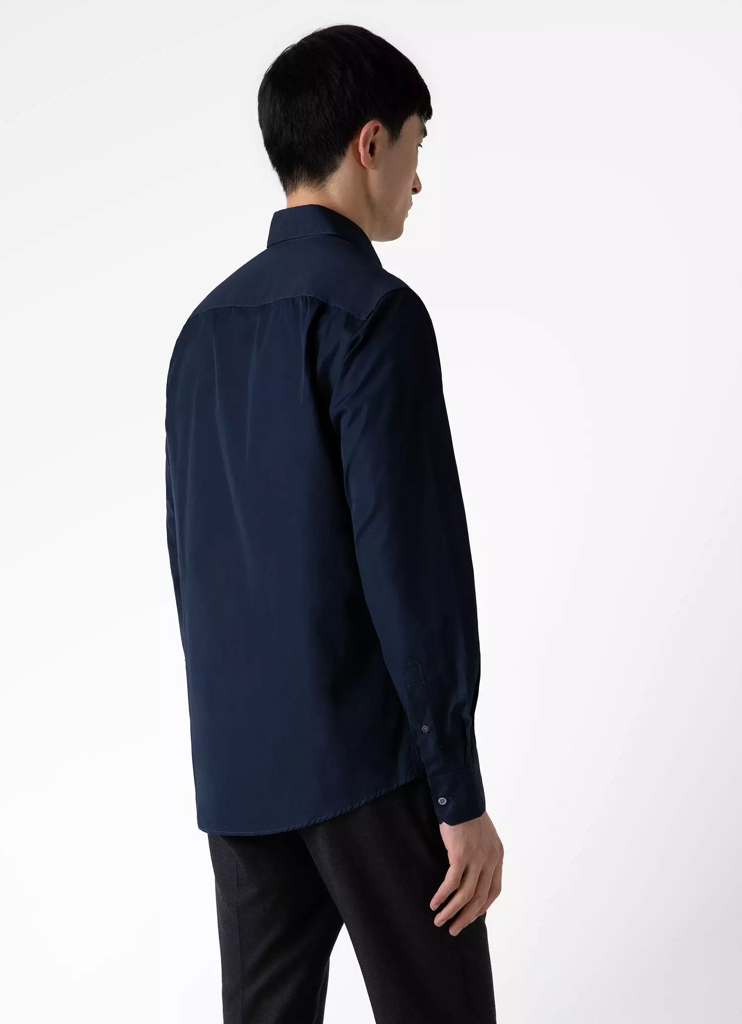 Men's Sea Island Cotton Shirt in Navy