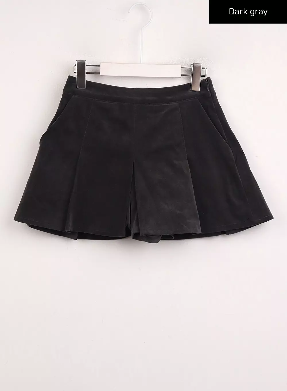 Mid Waist Solid Pleated Mini Skirt IJ411