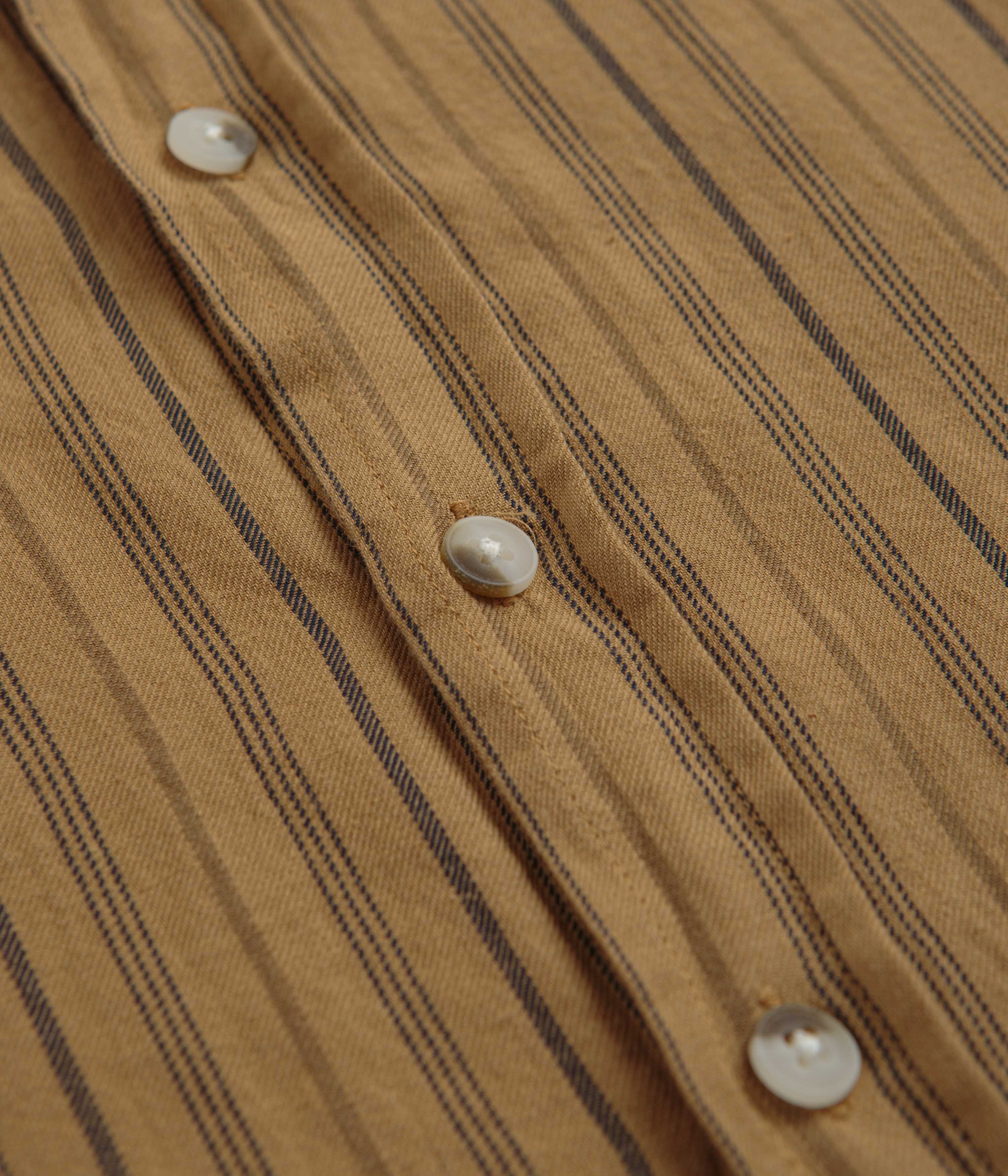 Mollusk Summer Shirt - Tan Earth Stripe