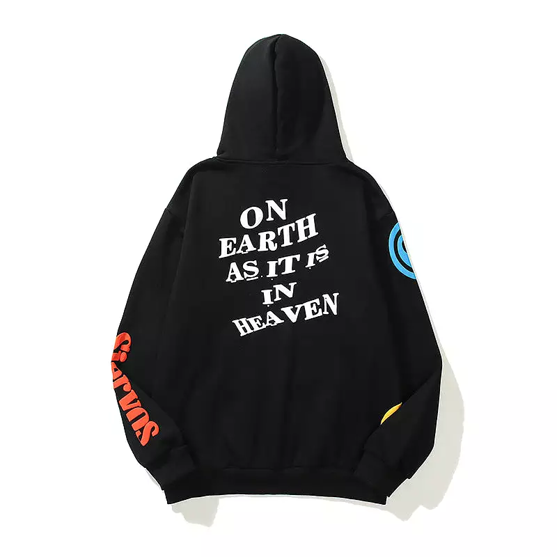 New fashion streetwear 100% Cotton loose hip hop graffiti hoodies