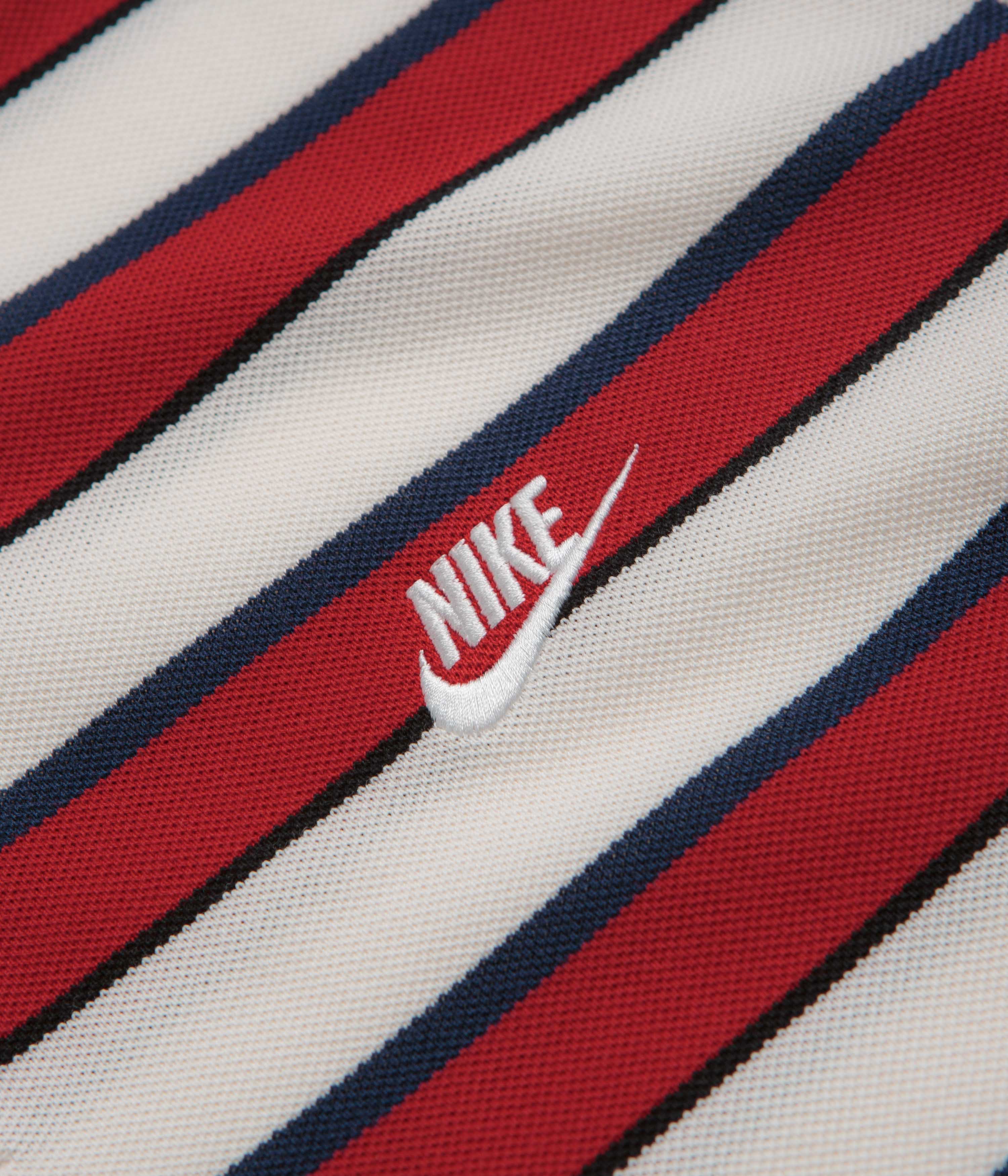 Nike Club Striped Polo Shirt - Sail / White