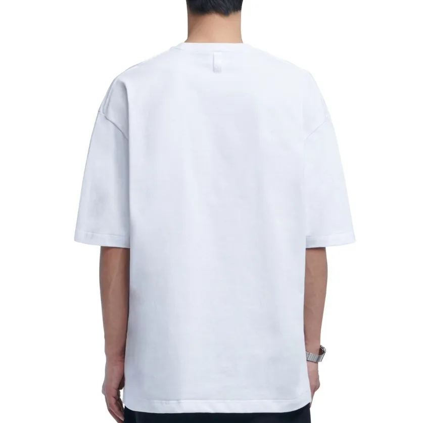 NOMANUAL  |Crew Neck Unisex Street Style U-Neck Plain Cotton