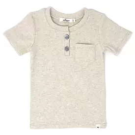 oh baby! Pocket Henley Short Sleeve Shirt - Sand