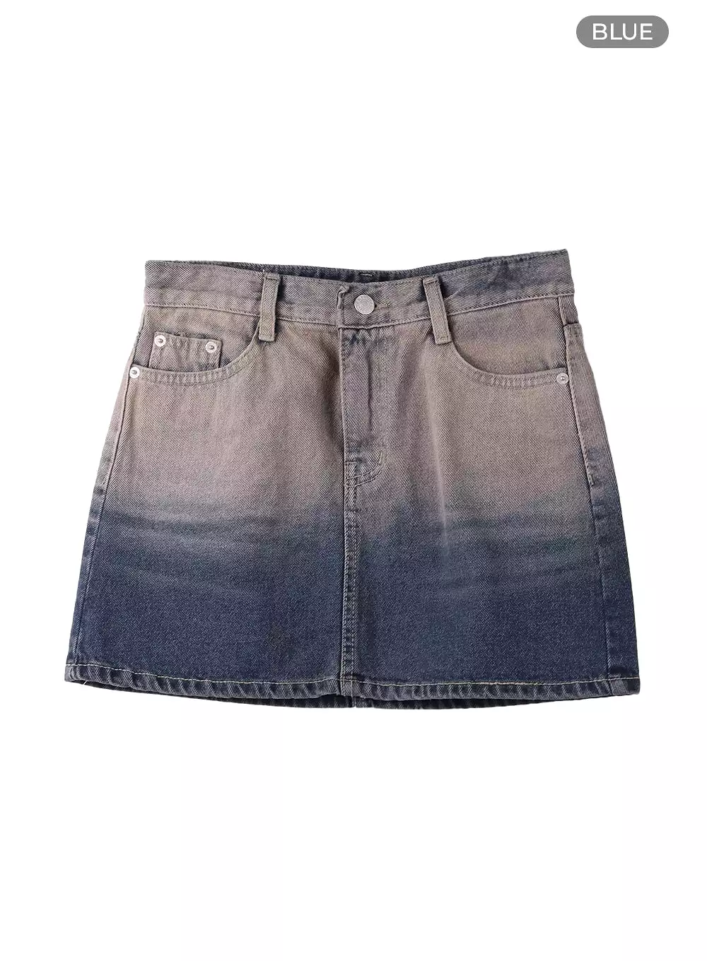 Ombre Washed Denim Mini Skirt CF416