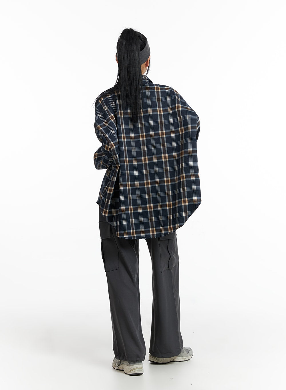 Oversized Checkered Shirt IF402