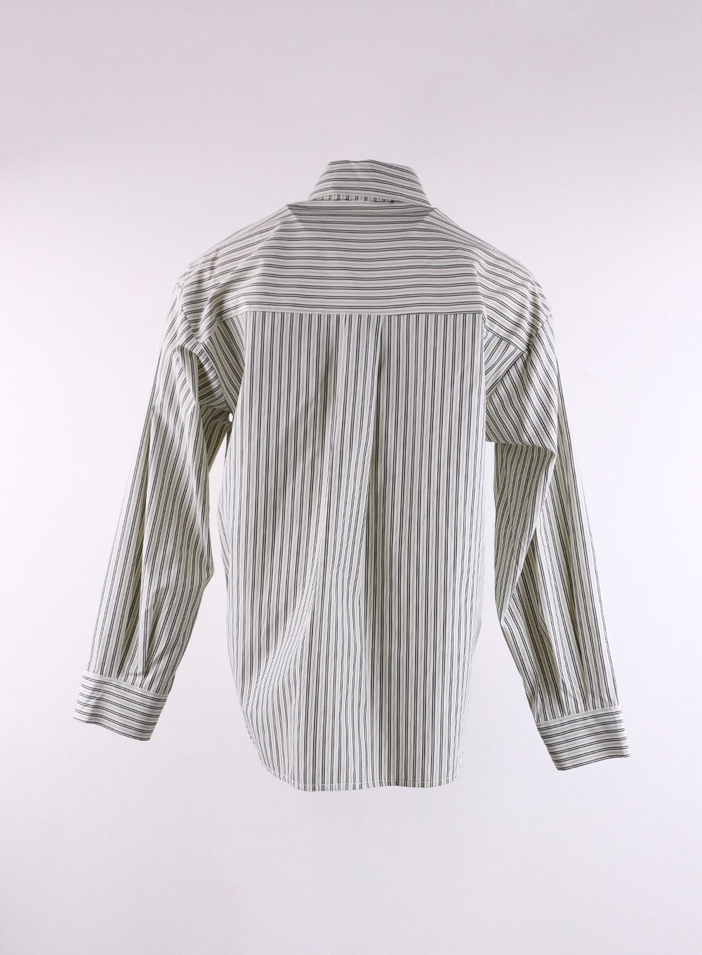 Oversized Collar Striped Button Shirt CF406