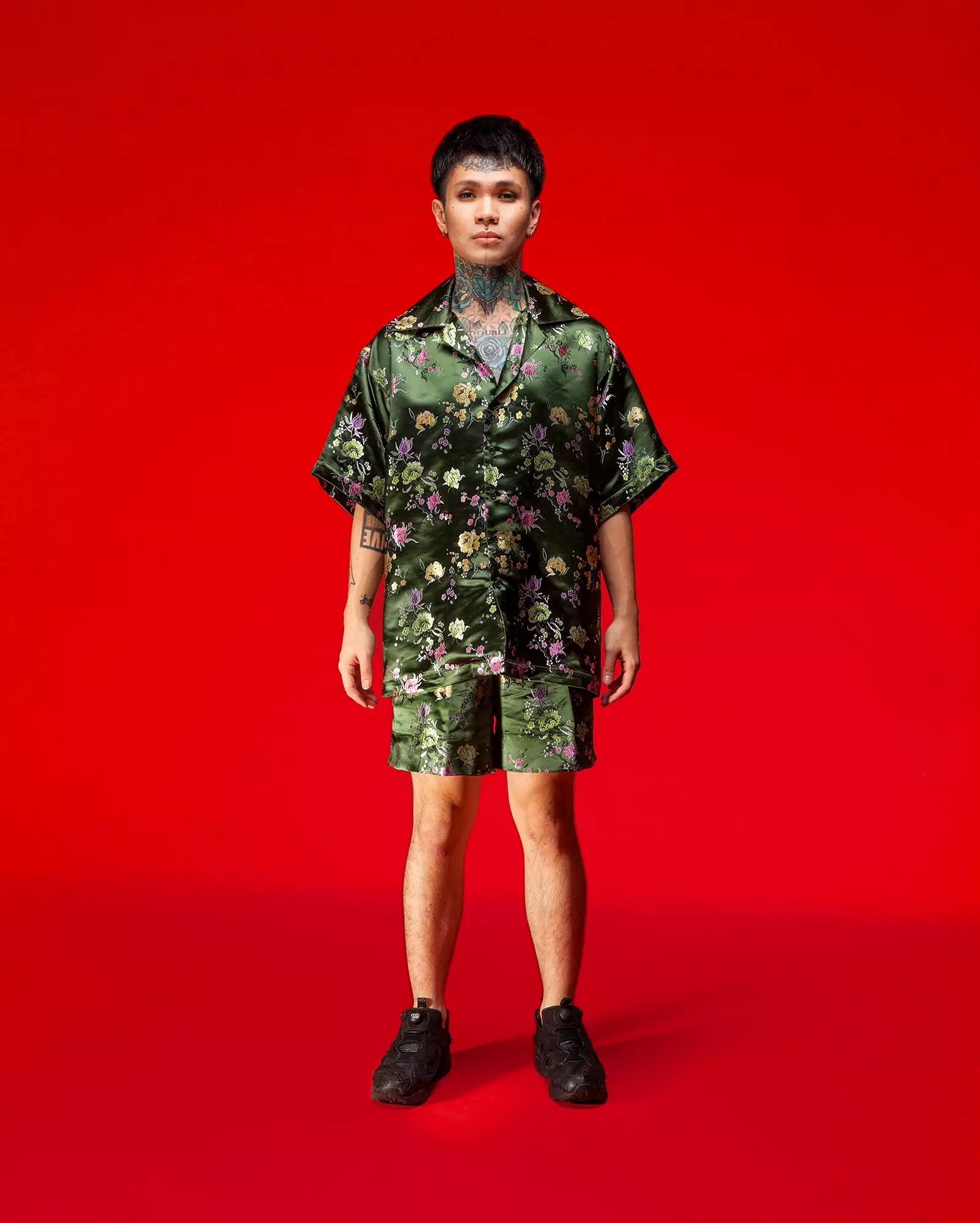 Pantai Shirt in Tenun Cina (Army)