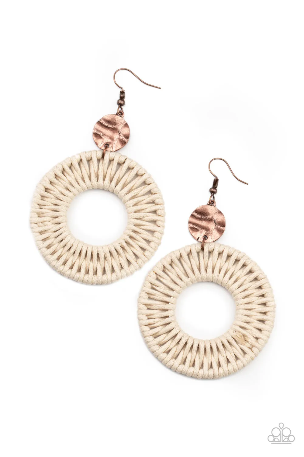 Paparazzi Accessories - Total Basket Case - Copper Earrings