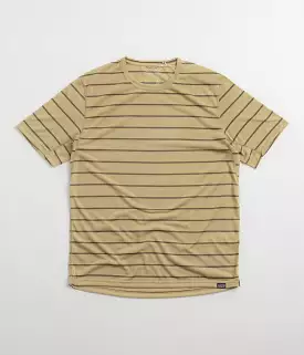 Patagonia Cap Cool Trail Shirt - Furrow Stripe: Moray Khaki