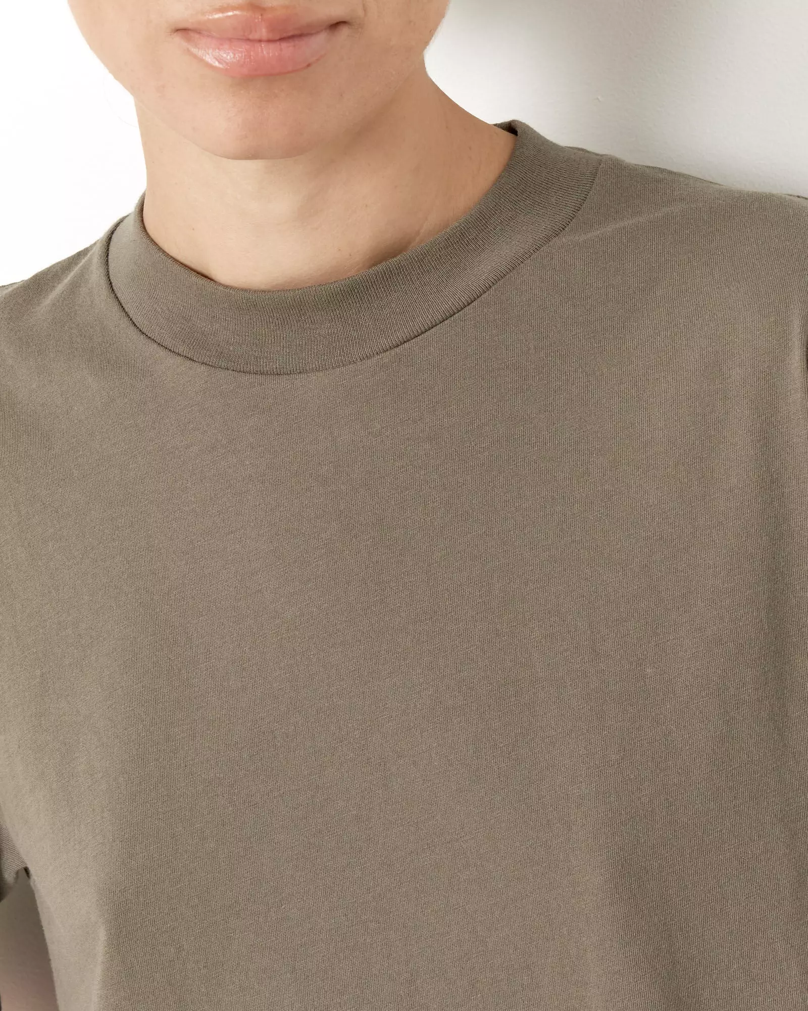 Progam Mock Neck T-Shirt in Dune