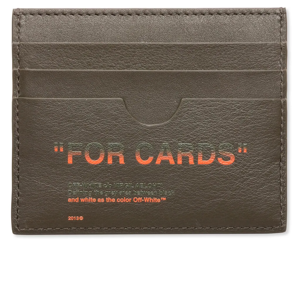 Quote Card Case - Military/Orange