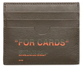 Quote Card Case - Military/Orange