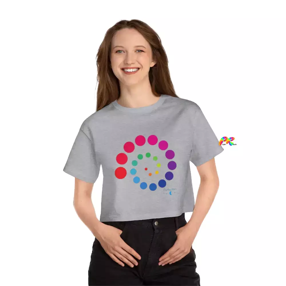 Rainbow Spin Champion Women's Cropped T-Shirt