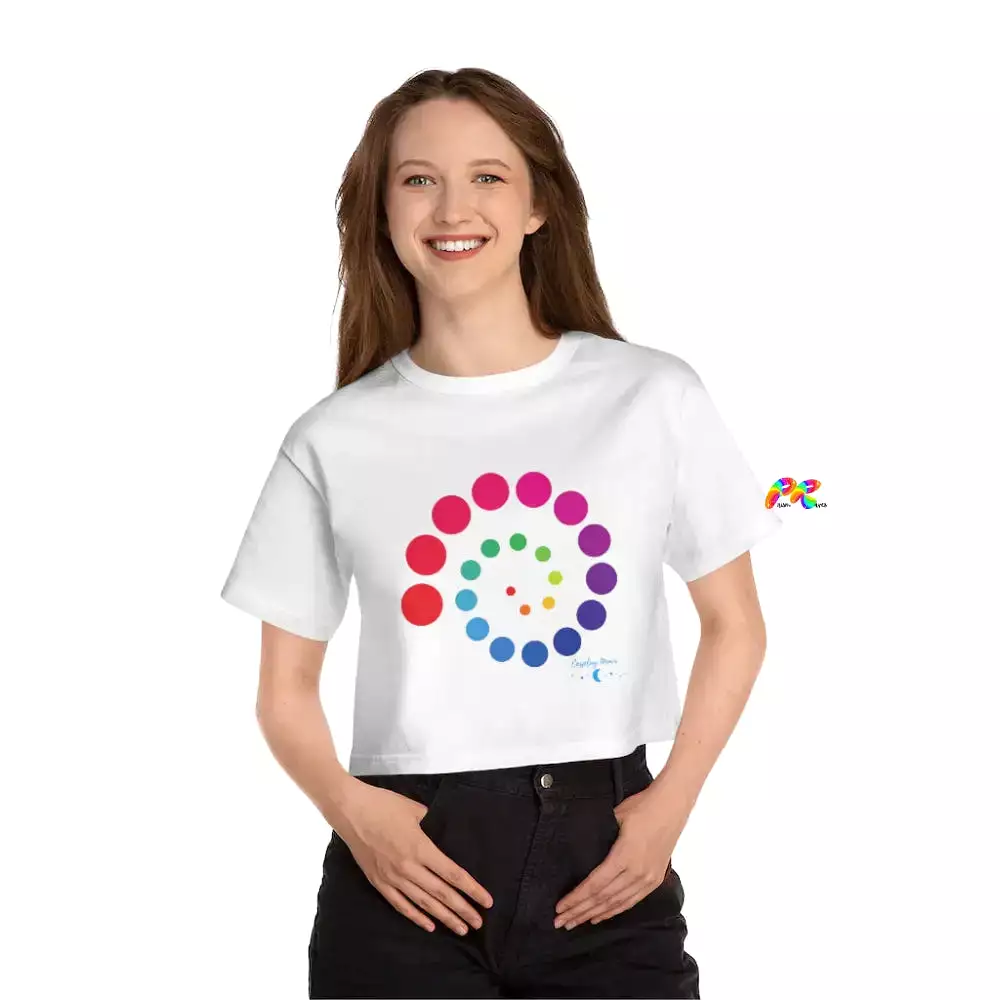 Rainbow Spin Champion Women's Cropped T-Shirt