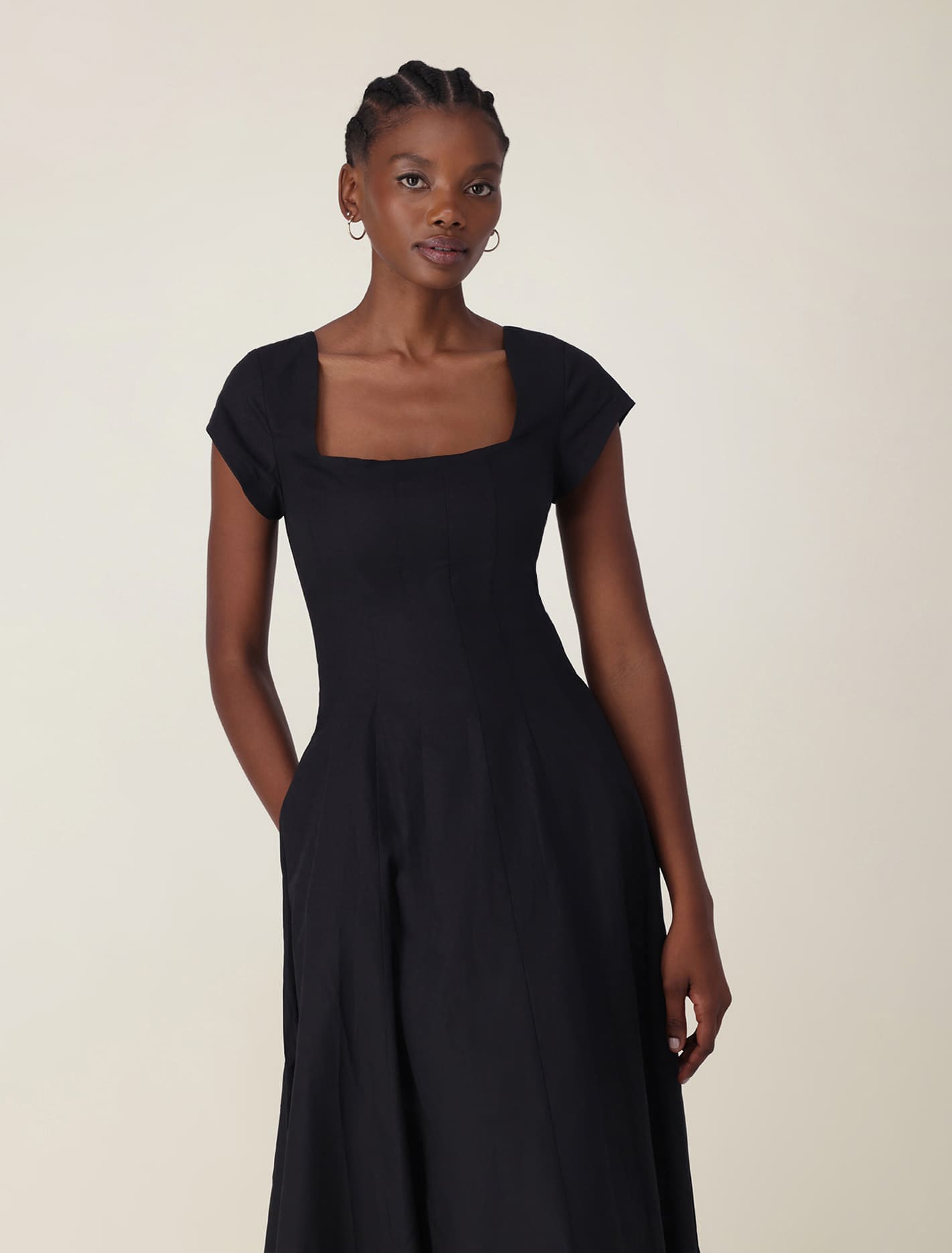 Raleigh Cap Sleeve Midi Dress