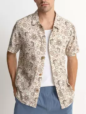 Raya Paisley Short Sleeve Buttondown Shirt