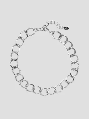 Rhodium Chunky Chain Necklace