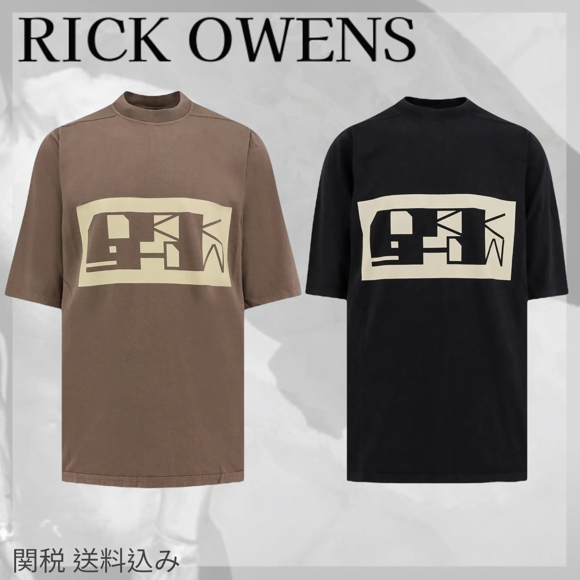 RICK OWENS  |Crew Neck Unisex Street Style Cotton Short Sleeves Oversized