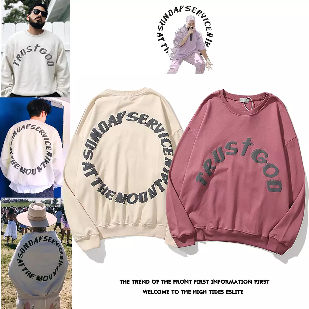 Round Collar Sunday Service Hoodies