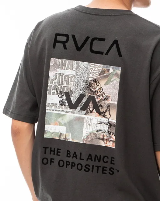 RVCA  |Paisley Unisex Street Style U-Neck Bi-color Short Sleeves