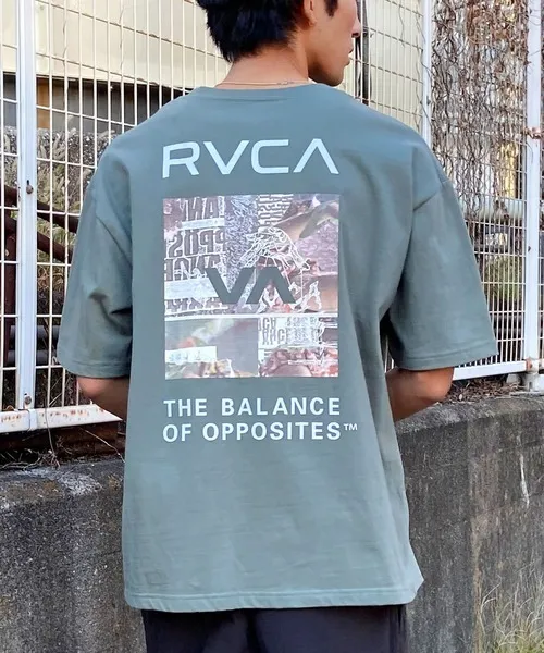 RVCA  |Paisley Unisex Street Style U-Neck Bi-color Short Sleeves