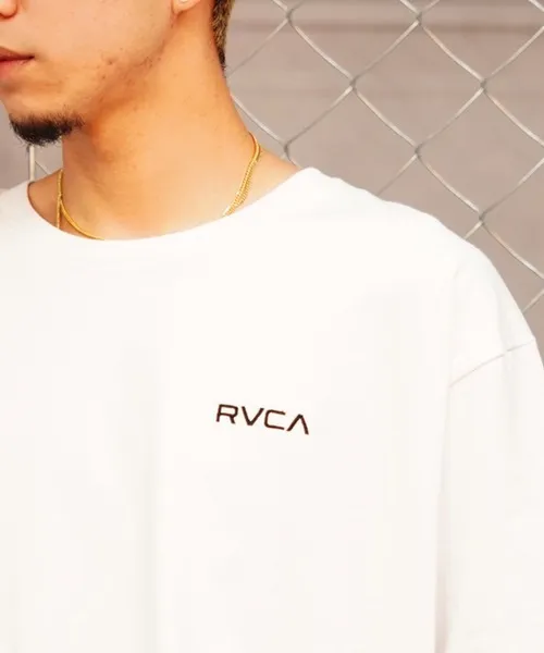 RVCA  |Paisley Unisex Street Style U-Neck Bi-color Short Sleeves