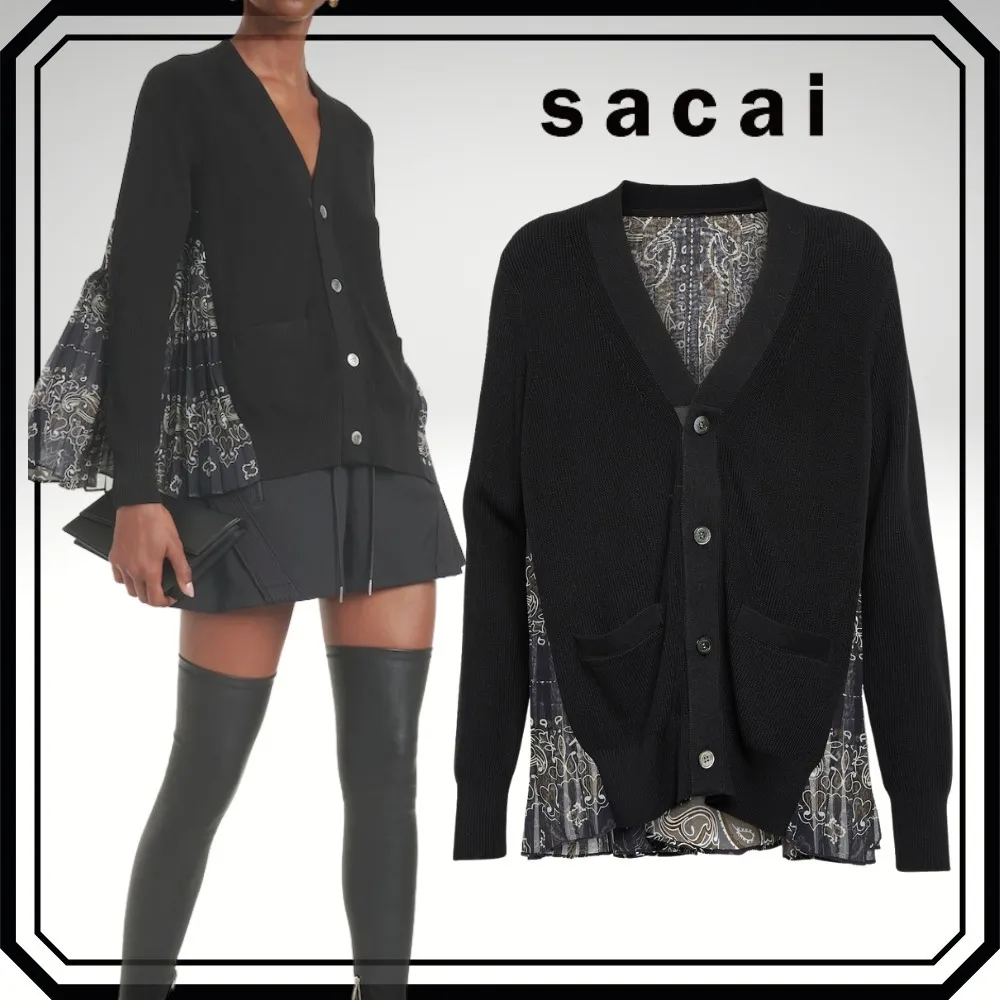 sacai  |Casual Style Nylon Blended Fabrics Long Sleeves Plain