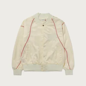 Satin Bomber Jacket - Bone