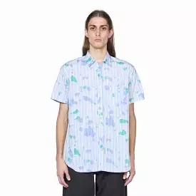 Short Sleeve Spray Paint Shirt Stripe