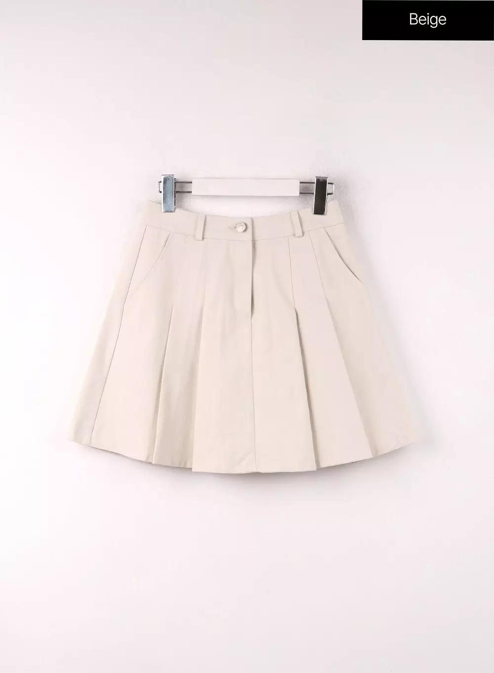 Solid Pleated Midi Skirt CF406