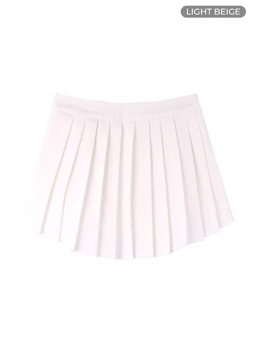 Solid Pleated Mini Skirt CF420