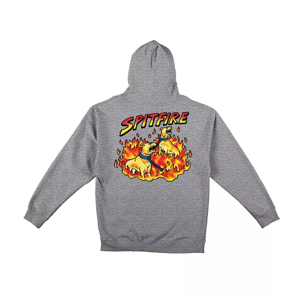 Spitfire Hell Hounds II Hoodie - Heather Grey/Multi